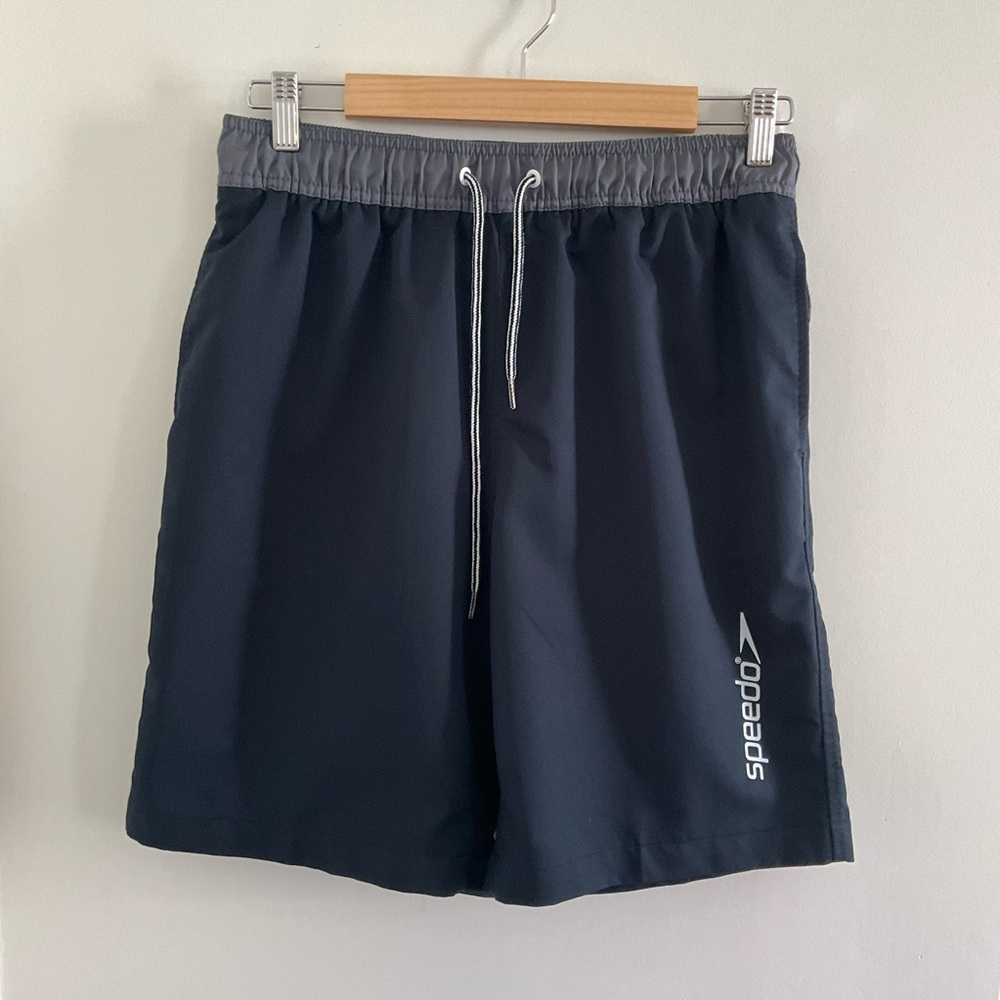 Speedo Black & Charcoal Swim Trunks